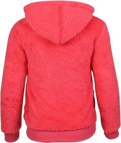 img 3 attached to 🧥 Miss Bei Girl's Boy Fuzzy Fleece Sweatshirt: Cozy Sherpa Pullover Hoodie with Pockets