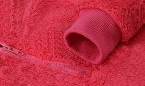 img 1 attached to 🧥 Miss Bei Girl's Boy Fuzzy Fleece Sweatshirt: Cozy Sherpa Pullover Hoodie with Pockets