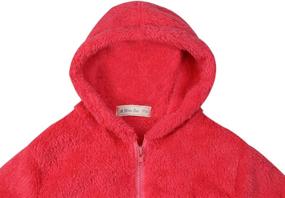 img 2 attached to 🧥 Miss Bei Girl's Boy Fuzzy Fleece Sweatshirt: Cozy Sherpa Pullover Hoodie with Pockets