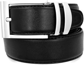 img 1 attached to Stylish and Versatile Reversible 35mm Royal Blue Men's Belt - Perfect Accessory for Belts