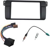 🚗 dkmus 179x105mm opening dash installation trim kit: enhance your bmw 3 series m3 e46 with double din radio stereo dvd facia and convenient wiring harness and antenna adapter logo