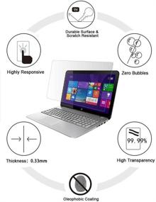 img 2 attached to 💻 15.6 Inch Laptop Tempered Glass Screen Protector - Crystal Clear, 9H Hardness, Compatible with Any 15.6" Touchscreen Laptop - Screen Protector Size: 13.6" W x 7.6" H