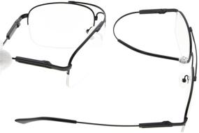 img 2 attached to 👀 Eyekepper Men's Anti Blue Light Glasses - Better Sleep, 97% Blue Light Blocking, Bendable Memory Titanium Frames, Computer Reading Glasses with Dark Orange Tinted Lens (Black, 2.00)