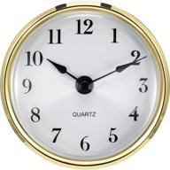 ⏲️ hicarer 3-1/8 inch (80 mm) arab numeral quartz clock fit-up/insert with quartz movement and gold trim logo