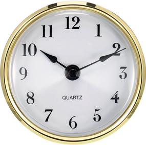 img 4 attached to ⏲️ Hicarer 3-1/8 Inch (80 mm) Arab Numeral Quartz Clock Fit-up/Insert with Quartz Movement and Gold Trim