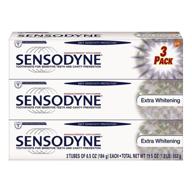 sensodyne extra whitening toothpaste - 24/7 😁 sensitivity protection - 6.5 oz tubes (pack of 3) logo