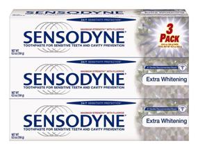 img 3 attached to Sensodyne Extra Whitening Toothpaste - 24/7 😁 Sensitivity Protection - 6.5 oz Tubes (Pack of 3)