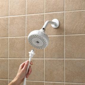 img 1 attached to 🚿 2-in-1 Convertible Showerhead with Four Settings - Rinse Ace, Tahoe White