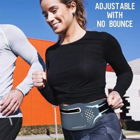 img 1 attached to Waterproof Running Waist Pack - Aimerday Slim Belt for Men & Women, Bounce-Free Money & Phone Holder with Large Capacity, Reflective Sports Workout & Traveling Money Belt