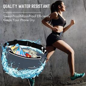 img 3 attached to Waterproof Running Waist Pack - Aimerday Slim Belt for Men & Women, Bounce-Free Money & Phone Holder with Large Capacity, Reflective Sports Workout & Traveling Money Belt