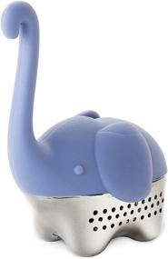 img 4 attached to Stainless Steel and Silicone Elephant Tea Infuser by 🐘 TrueZoo - Blue, Set of 1 Loose Leaf Tea Strainer