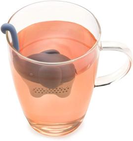 img 2 attached to Stainless Steel and Silicone Elephant Tea Infuser by 🐘 TrueZoo - Blue, Set of 1 Loose Leaf Tea Strainer