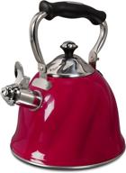 ☕ red gibson alderton 2.3 qt. whistle tea kettle - efficient and stylish! logo