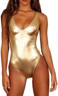 👙 sparkling glitter metallic swimsuit for women's beachwear & cover ups logo