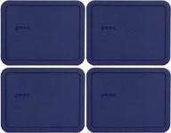 🔵 pyrex bundle - 4 items: 7211-pc 6-cup blue plastic food storage lids set логотип