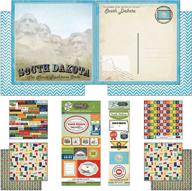 📸 explore the charm of south dakota: scrapbook customs themed paper and stickers scrapbook kit logo