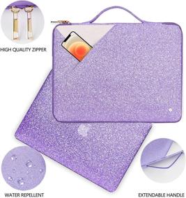 img 1 attached to 💜 Anban MacBook Air 13 Inch Case 2021-2018 Release: Glitter Smooth Protective Case, Sparkle Sleeve & Keyboard Cover - Purple