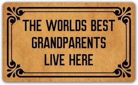 img 4 attached to DoubleJun Funny Doormat - The Best Grandparents Live Here Entrance Mat – Indoor/Outdoor/Front Door Rug with Non-Slip Rubber Backing – 29.5”(W) x 17.7”(L) – Machine Washable – Home Décor