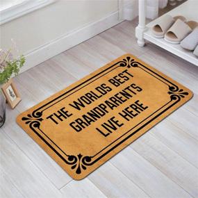 img 3 attached to DoubleJun Funny Doormat - The Best Grandparents Live Here Entrance Mat – Indoor/Outdoor/Front Door Rug with Non-Slip Rubber Backing – 29.5”(W) x 17.7”(L) – Machine Washable – Home Décor