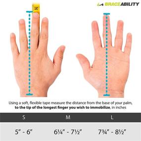 img 3 attached to 🤟 BraceAbility Two Finger Immobilizer - Hand & Buddy Splint for Joint Injuries, Finger Extension, Sprains & Contractures - Straighten Middle, Index & Pinky Knuckles (Size M)