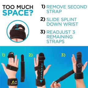 img 1 attached to 🤟 BraceAbility Two Finger Immobilizer - Hand & Buddy Splint for Joint Injuries, Finger Extension, Sprains & Contractures - Straighten Middle, Index & Pinky Knuckles (Size M)