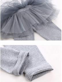 img 1 attached to 👧 KISBINI Girls Footless Leggings: Adorable Tutu Skirt with Bowknot Accent - Cotton Pantskirt Combo