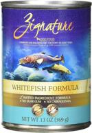 zignature whitefish canned food formula logo