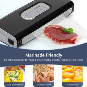 img 2 attached to 🔒 Ultimate 6 In 1 Pro Vacuum Sealer Machine - Preserve Food with Bags and Rolls - Wet Food Mode, Strong Suction, Consecutive Sealing, Perfect for Sous Vide