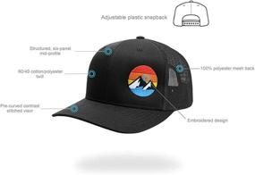 img 3 attached to 🧢 WUE Trucker Hat - Snapback Hats for Men - Perfect for Outdoor Exploration