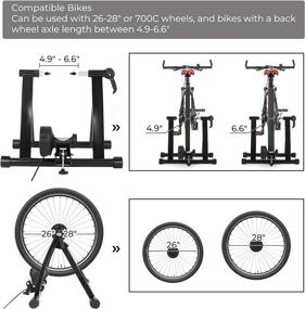 img 1 attached to 🚴 SONGMICS Magnetic Bike Trainer Stand - Noise Reduction Wheel, Black USBT003B01