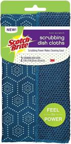 img 4 attached to 🧽 Scotch-Brite Non-Scratch Scrubbing Dish Cloths, Effortless Cleaning with Power, Navy 2 Pack (1-Pack)