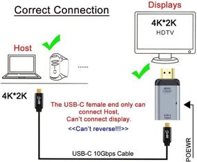 img 2 attached to ChenYang CY Type-C USB-C Female Source Input To HDMI Male Output HDTV Adapter With PD Power Port &Amp