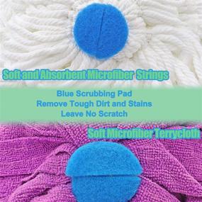 img 2 attached to 🧽 2 Refills for Self-Wringing Ratchet Twist Mop with Microfiber Twist Mop Head