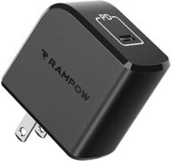 ⚡ быстрая зарядка usb c зарядное устройство, rampow 61w pd зарядное устройство [gan tech] тип c адаптер питания для macbook pro air, dell xps 13, hp spectre, ipad pro, iphone 12 11 pro max и других логотип