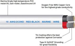 img 2 attached to GS Power 16 Га Оцинкованная OFC Дуплексная Проводка для Морских Аккумуляторных Батарей - Провод Длиной 200 Футов