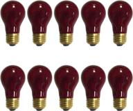 💡 royal designs clear glass red incandescent a15 light bulbs - set of 10 (10 piece) logo