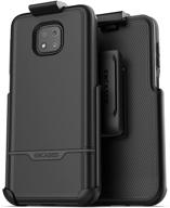 📱 rugged belt clip case for moto g power 2021 (rebel) – full body military grade cover with holster, black (motorola g power 2021 only) logo