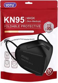 img 4 attached to 😷 YOTU 50Pcs Black Individually Comfortable Breathable Face Masks