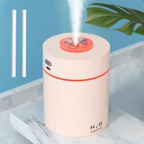 img 4 attached to 💧 PAIKIUU Pink Mini Humidifier - Portable Cool Mist 240ml for Bedroom, Office, Travel & Plants