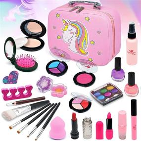 img 4 attached to 💄 Girls' Washable Makeup Kit for Kids