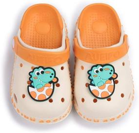 img 4 attached to 👟 Comfortable and Stylish Sawimlgy US Backstrap Lightweight Slippers for Boys' - Perfect Clogs & Mules Shoes