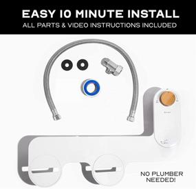 img 1 attached to Adjustable Water Pressure and Angle Control Bidet Attachment - Puro Fresh Water Toilet Seat Attachment - Easy 10 Min Installation