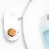 adjustable water pressure and angle control bidet attachment - puro fresh water toilet seat attachment - easy 10 min installation logo