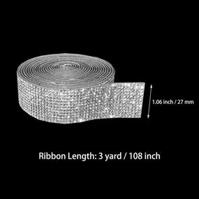 img 2 attached to 💎 Sparkling Self-Adhesive Crystal Rhinestone Diamond Ribbon - 3 Yards Bling Ribbon Roll with 2mm Rhinestones - Perfect for Crafts, DIY Events & Stylish Car Phone Decoration (Silver, 1.06 Inch x 3 Yards)