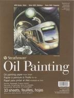 🎨 strathmore 400 series oil painting pad: 9x12, natural white, 10 sheets - premium quality for masterful oil artwork logo