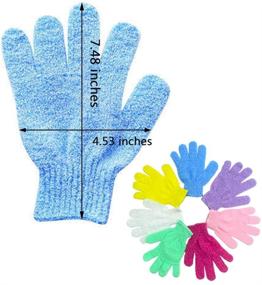 img 3 attached to Exfoliating Gloves Colors Cleansing Massage