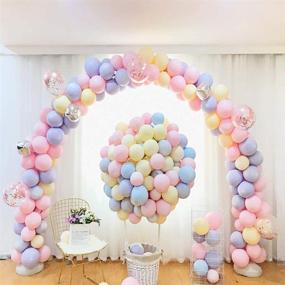 img 1 attached to 100-Piece 10-inch Party Pastel Balloons, Macaron Pastel Colour Latex Balloons Candy Color for Wedding Graduation Party Decoration Baby Birthday Celebration