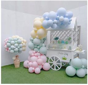 img 4 attached to 100-Piece 10-inch Party Pastel Balloons, Macaron Pastel Colour Latex Balloons Candy Color for Wedding Graduation Party Decoration Baby Birthday Celebration