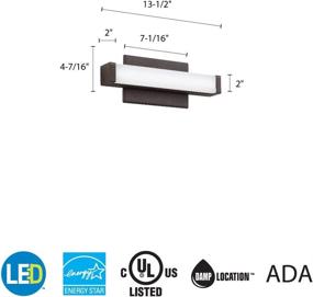 img 3 attached to 🔲 Bronze Square LED Wall Sconce: Lithonia Lighting Contemporary 1 Foot Decorative Light in 3K