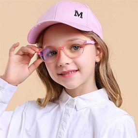 img 1 attached to Blocking Silicone Flexible Eyeglasses Children